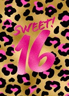 Verjaardagskaart sweet 16 tiener meisje